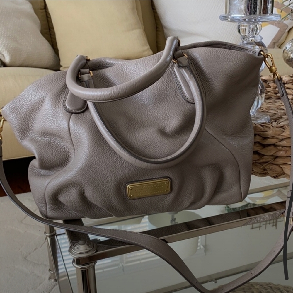 Marc Jacobs Gray Leather Tote Bag